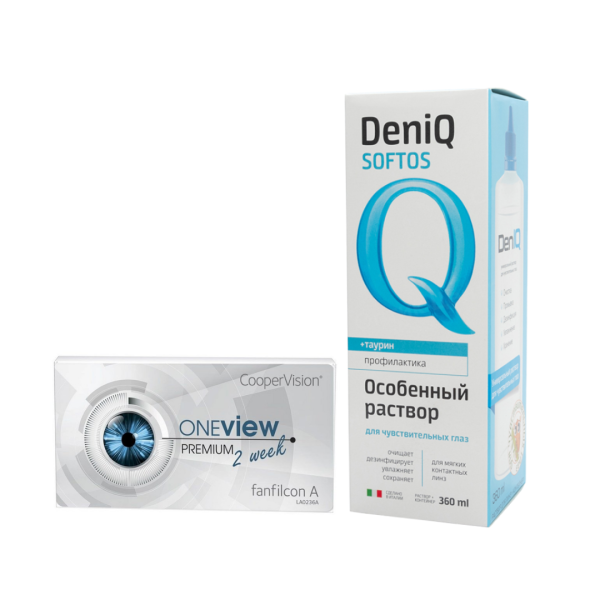 Набор OneView premium (Fanfilkon A), 6pk + раствор DenIQ 360 ml Набор OneView premium (Fanfilkon A), 6pk + раствор DenIQ 360 ml