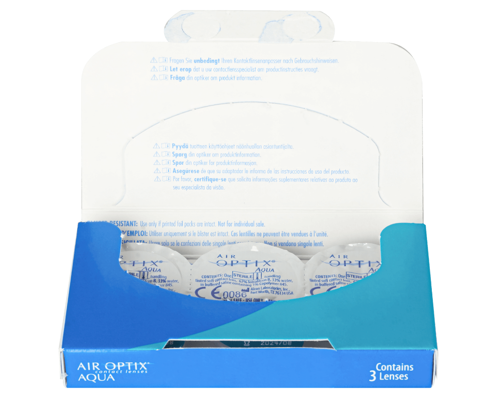 Контактные линзы Air Optix Aqua, 3 pk