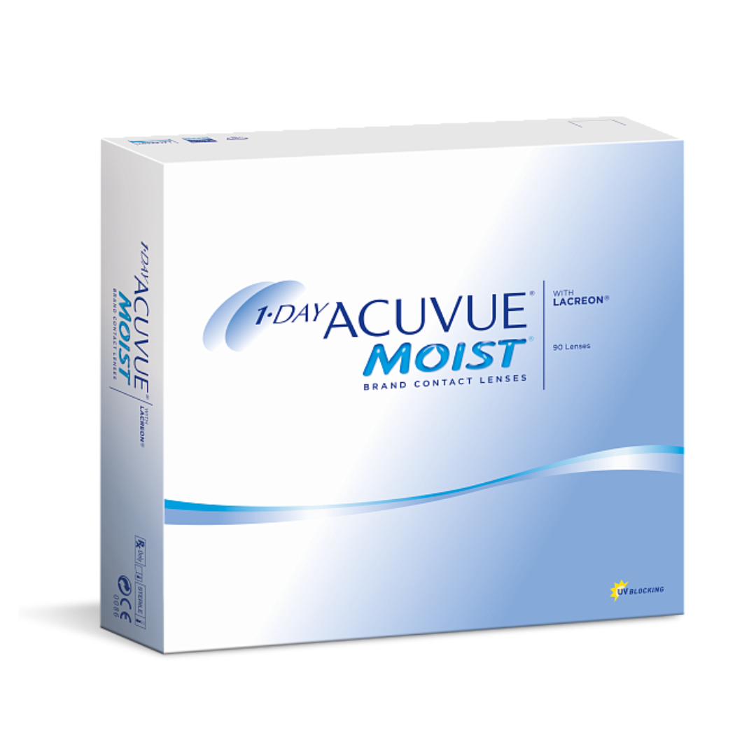 Контактные линзы 1 Day Acuvue Moist, 90 pk