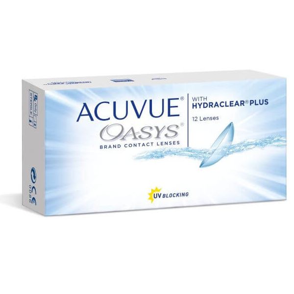 Контактные линзы Acuvue Oasys with Hydraclear Plus, 12 pk