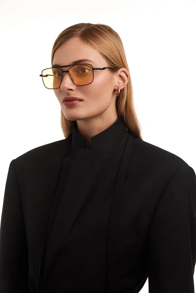 Солнцезащитные очки Fakoshima Беспринципные Bridge-Black Yellow