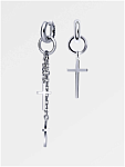 Ассиметричные серьги с крестами 012G2W