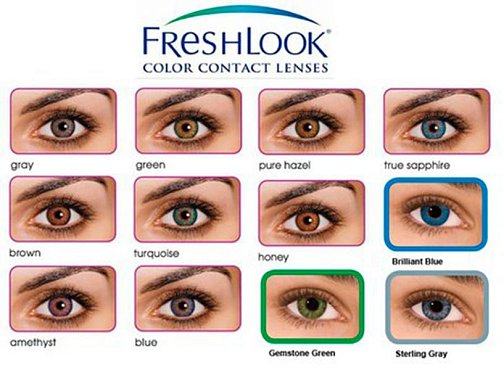 Цветные контактные линзы Freshlook ColorBlends, 2 pk